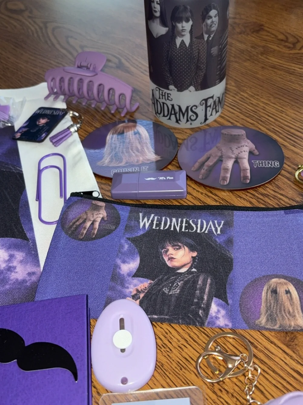 Wednesday Addams Purple Tote & Journal Set blind date with a book bookish journa